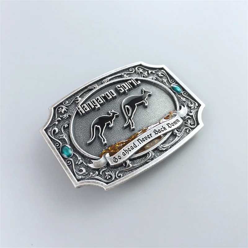 

New Vintage Style Silver Plated Australia Kangaroo Belt Buckle BUCKLE-WT114SL