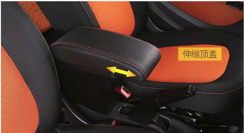 Для smart fortwo подлокотник коробка Универсальная автомобильная центральная консоль smart forfour caja модификация двойной поднятый с usb без сборки