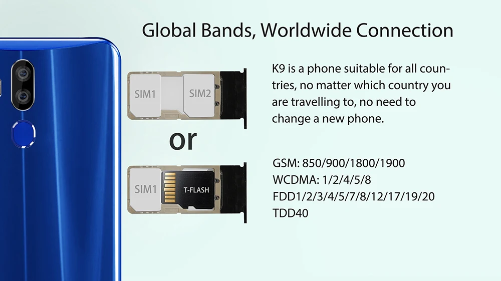 Мобильный телефон Oukitel K9, 7,12 дюймов, дисплей в виде капли воды, 4 Гб+ 64 ГБ, Восьмиядерный процессор MTK 6757, Android 9,0, аккумулятор, 6000 мАч, смартфон с функцией распознавания лица