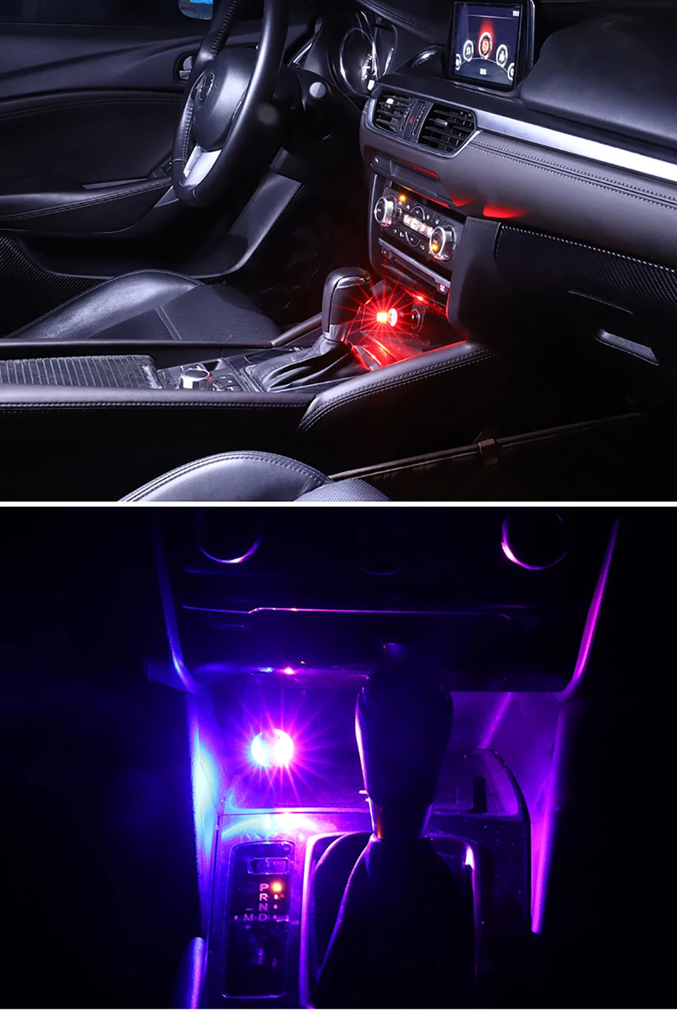 CARCTR, автомобильная USB декоративная лампа, светодиодный атмосферный светильник, DJ, RGB, голосовое/сенсорное управление, красочное украшение, интерьер автомобиля, игровой декор, лампа