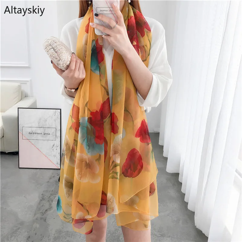 

Женские шарфы высокого качества, мягкие тонкие шикарные платки с принтом для отдыха, женские солнцезащитные элегантные европейские накидк...