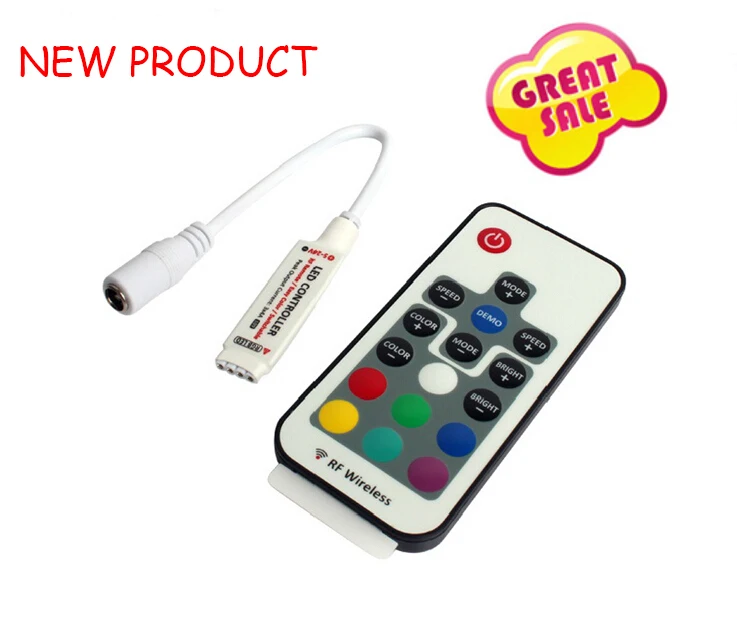 Мини беспроводная из светодиодов контроллер 144 Вт 17 ключ пульт дистанционного