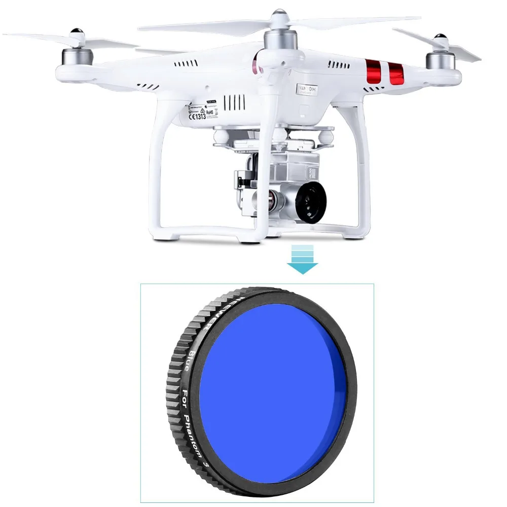 Набор фильтров Neewer из 3 предметов для DJI Phantom 4 Professional + расширенный полноцветный