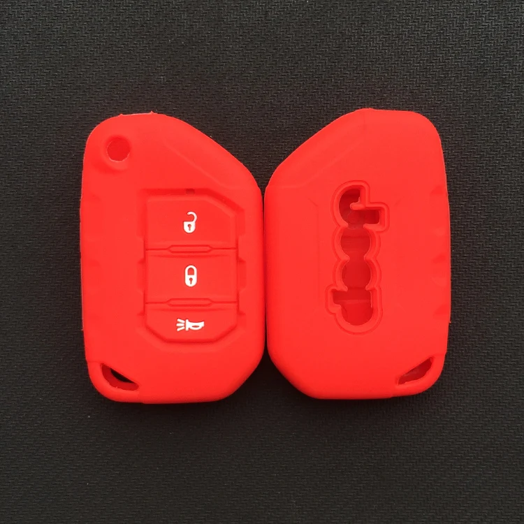 3 кнопки силиконовый резиновый чехол с капюшоном брелок для Jeep 2018 2019 Wrangler JL JLU
