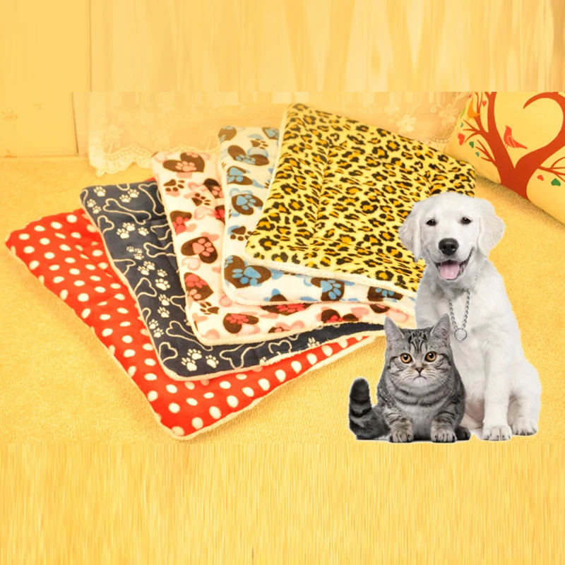 Мультяшная кровать для питомца милая собаки с принтом костей питомник теплая