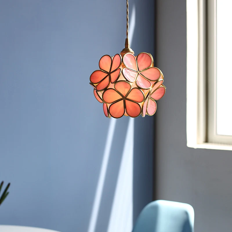 Glass Pendant Light Fixture Nordic Pendant Sconce Lamp Copper Lamp Brass Creative Minimalist E27 Transparent Lampshade For Resta  - buy with discount