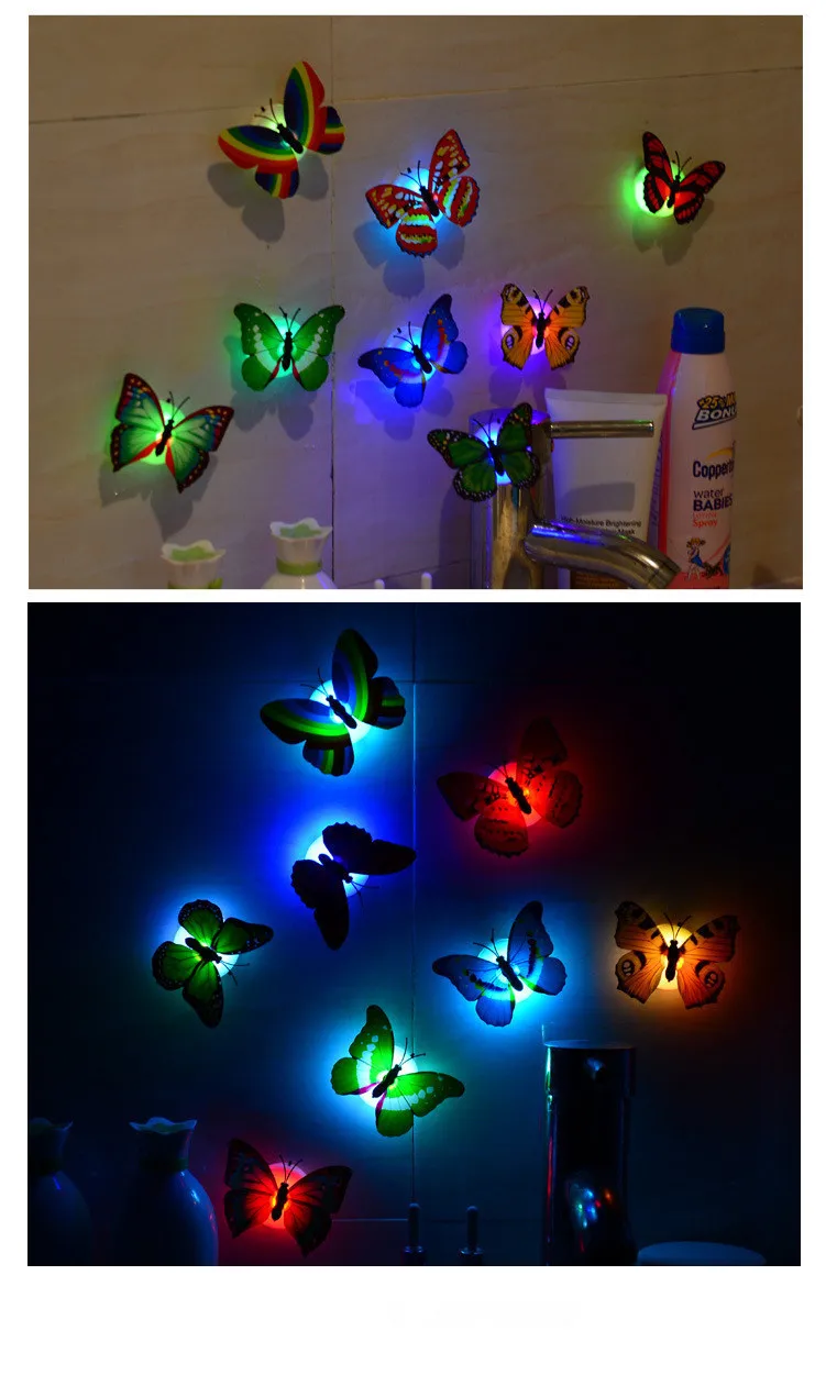 1 шт. мигающие лампы Novely Home Decoration искусственные настенные ночные светильники