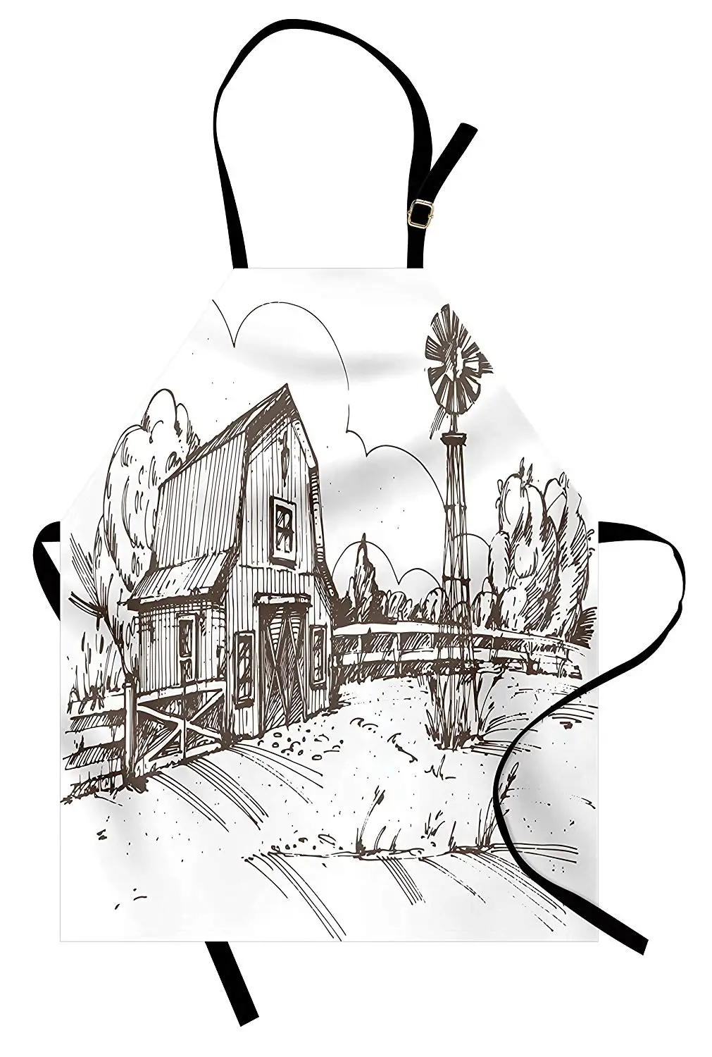 Ветряная мельница фартук для деревенского сарая фермерский дом нарисованная