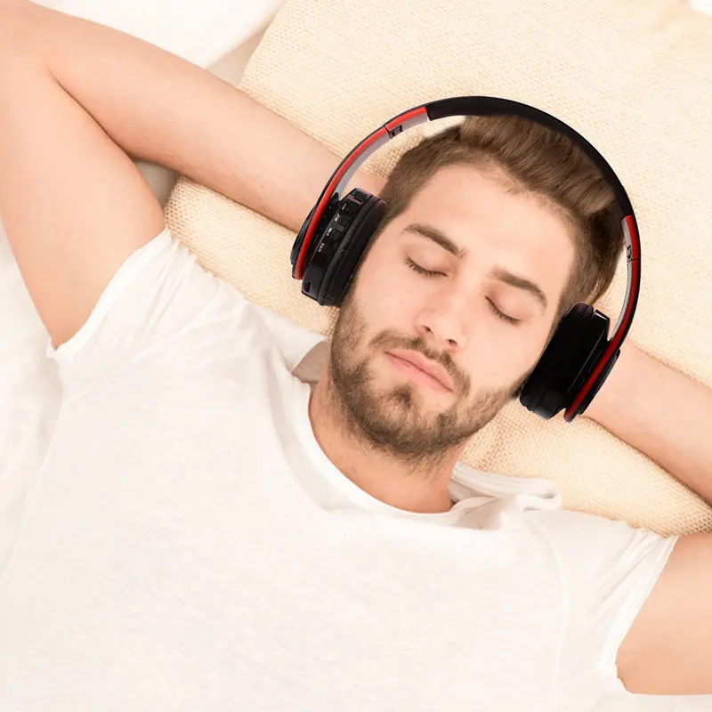 Беспроводные наушники Bluetooth гарнитура складные регулируемые с микрофоном для ПК