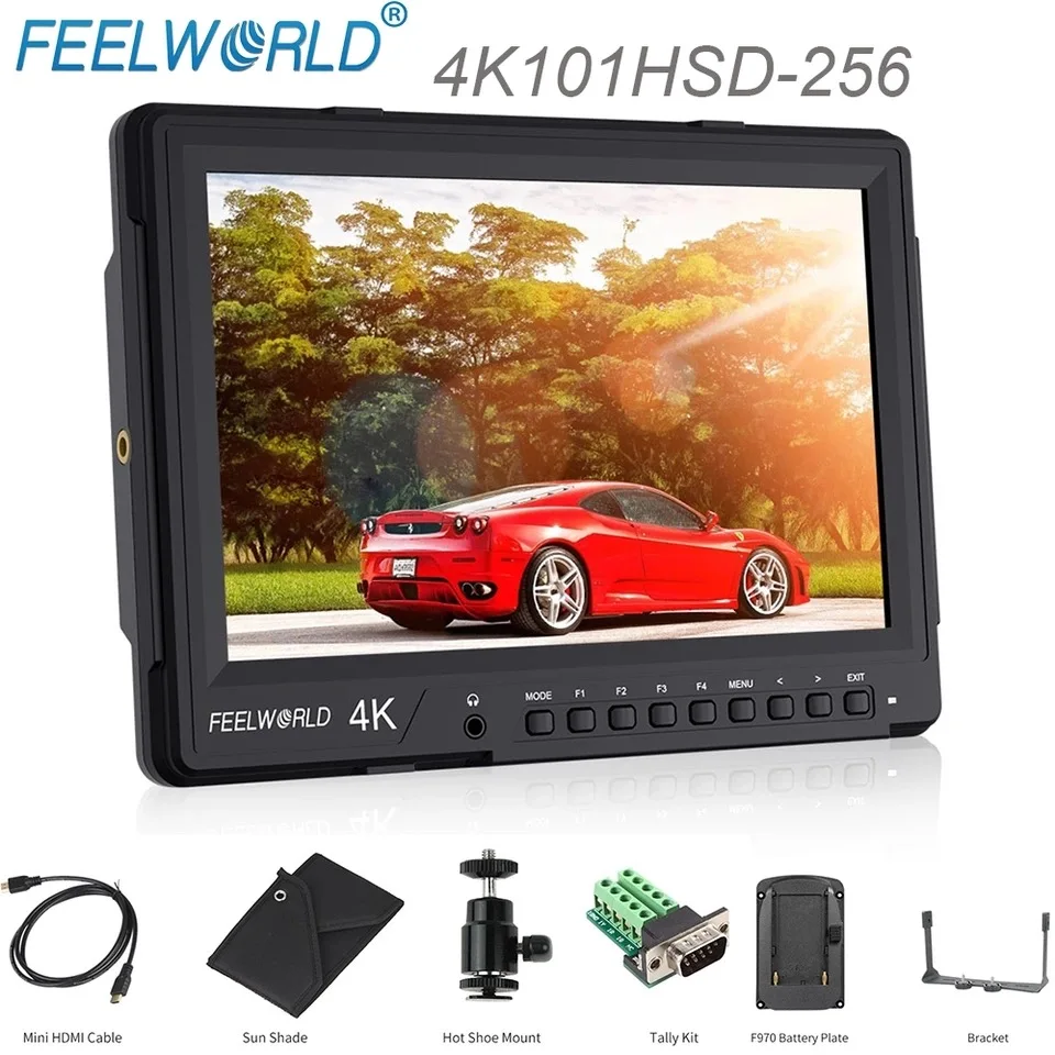 FEELWORLD 4K101HSD 256 10 1 &quot4 K широковещательный монитор ips 2560X1600 PBP PIP HDMI 2 0 3G SDI камера