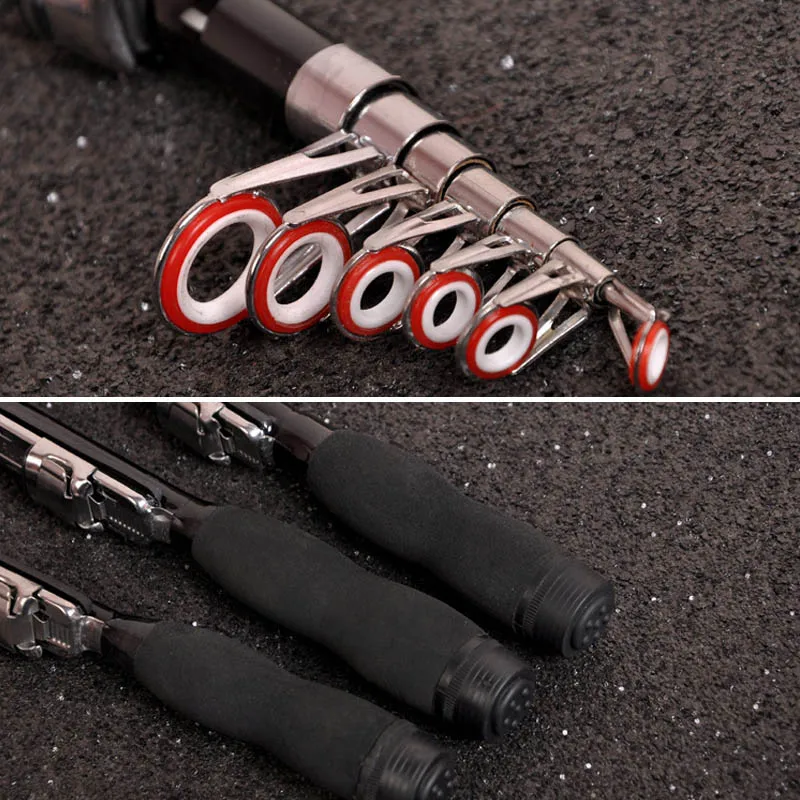 Телескопическая удочка Выдвижной Дорожный спиннинг с катушкой рыболовная