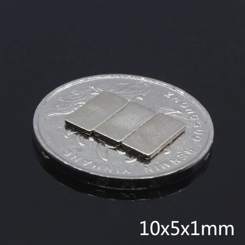 10 шт. 10x5x1 мм редкоземельный магнит для крафт модели небольшого блока N35 NdFeB 10*5*1