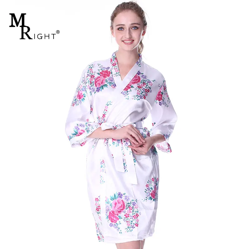 2 вида цветов кимоно халат с цветочным принтом мини-халат невесты золотыми