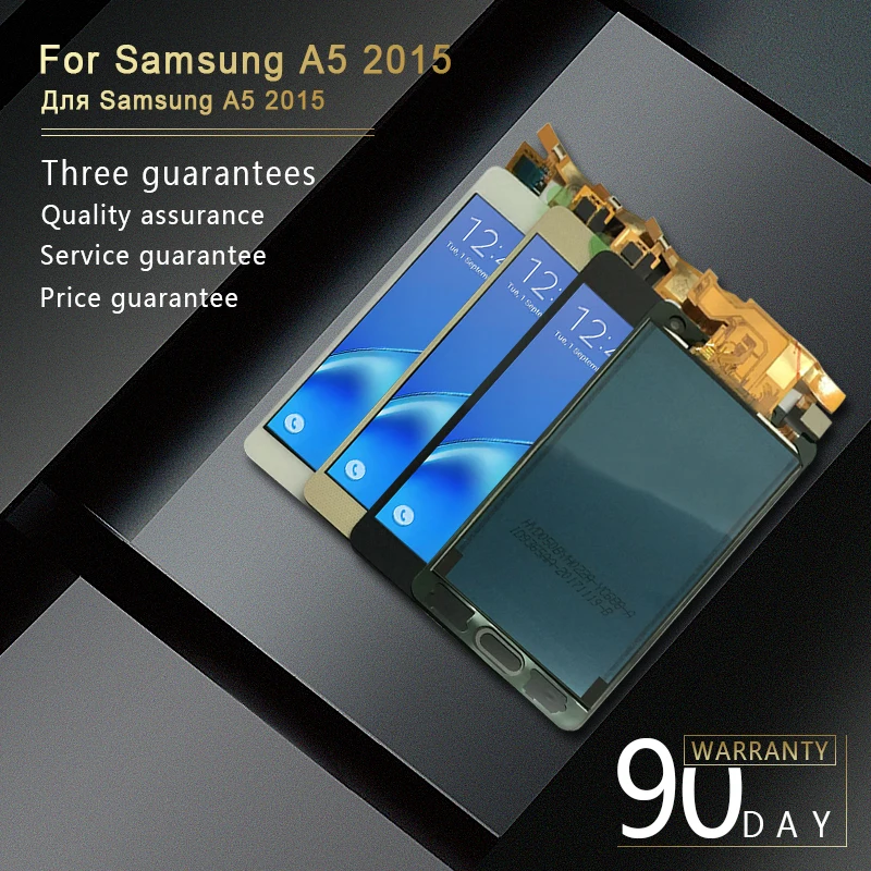 Жк дисплей для Samsung A5 2015 A500F жк A500 экран A500FU A500M A500Y A500FQ сенсорный в сборе панель|screen