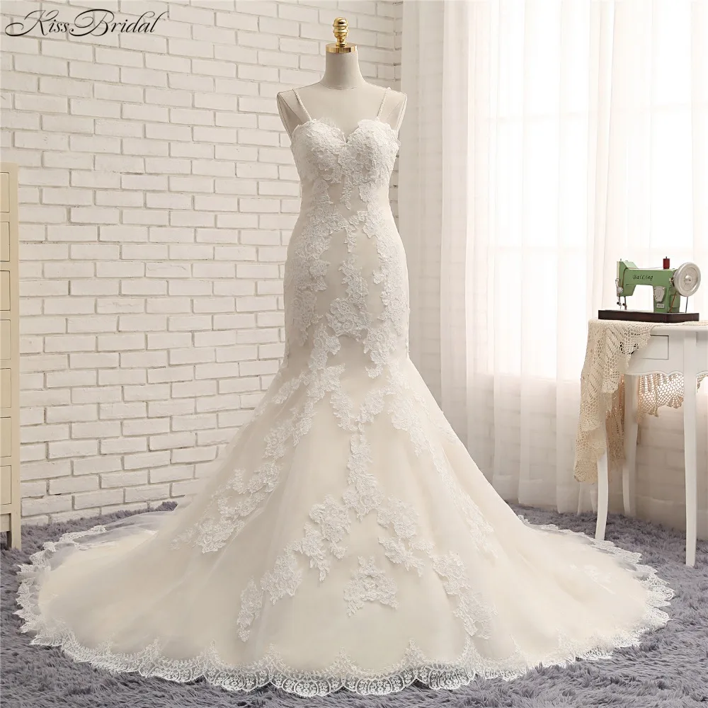 

Новейший стиль, свадебные платья с юбкой-годе, вырезом сердечком, кружевные тюлевые Свадебные платья с открытой спиной, недорогие платья