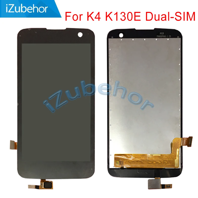 5 дюймовый экран для LG K4 K130E ЖК дисплей с двумя SIM картами и фотографией черный 480x4