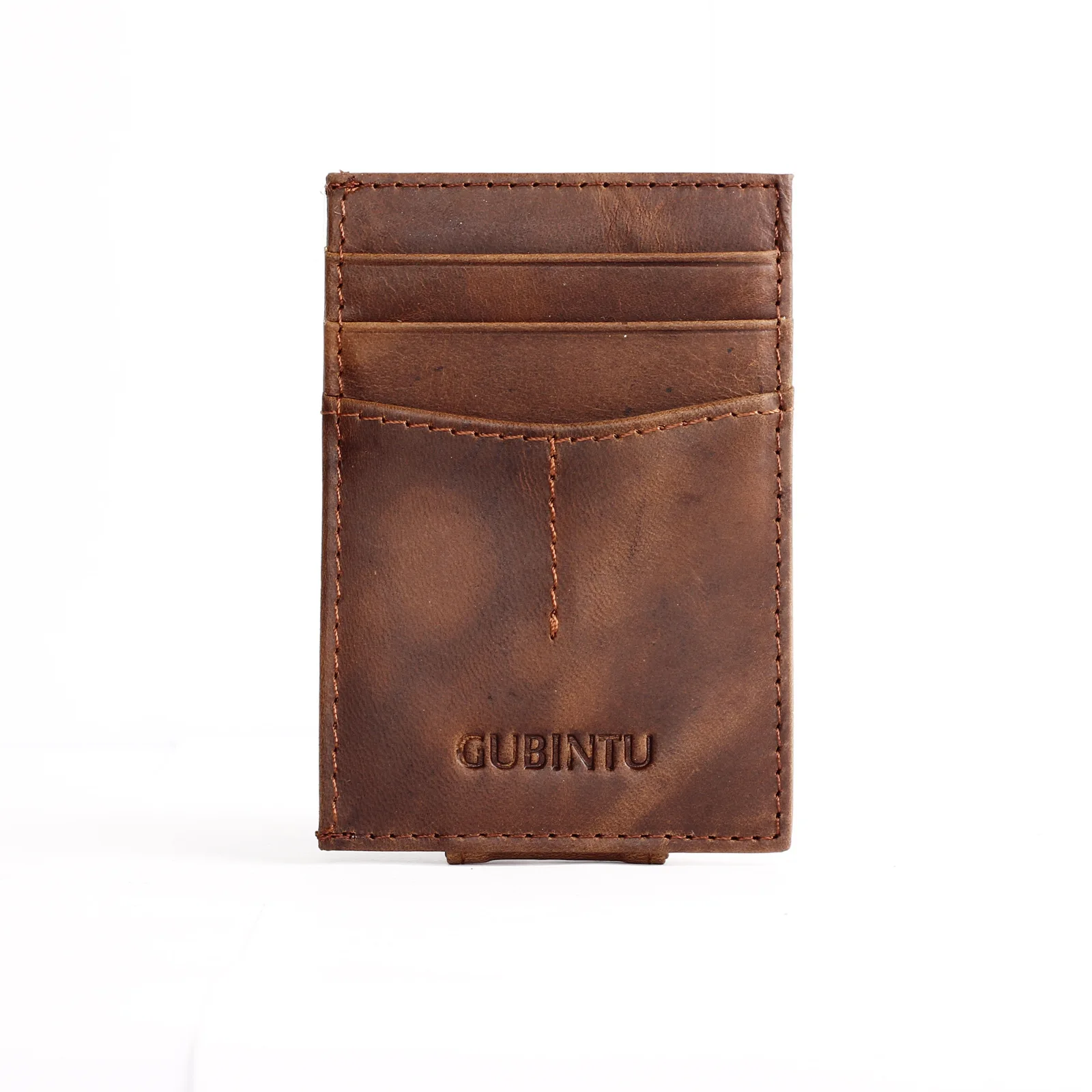 Мужской и Женский кошелек из натуральной кожи с карманом зажимом для денег