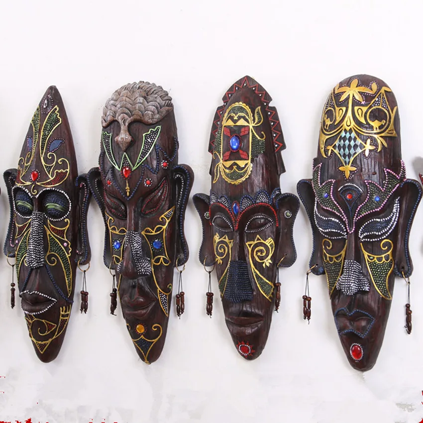 Фантастические дикие цветные рисунки африканские фигурки маска Висячие на стене