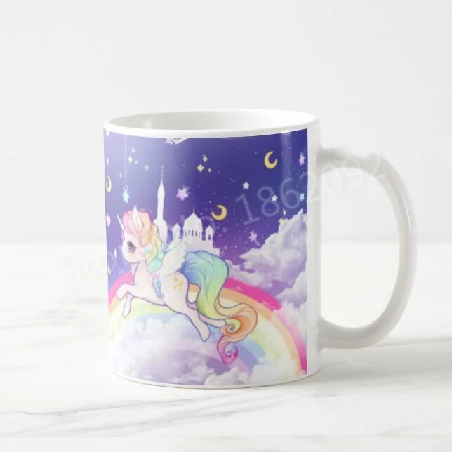 Kawaii пастельный Единорог кружка шикарная галактика кофейная чайная чашка милый