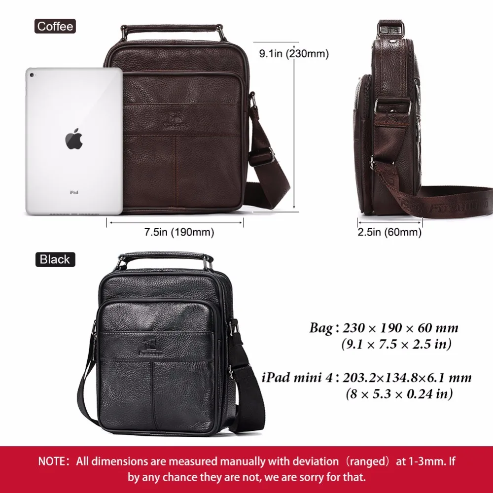 FUZHINIAO 2018 New Style Messenger Bags For Men High Quality Genuine Leather Handbags Business Casual Multifunction Shoulder Bag |