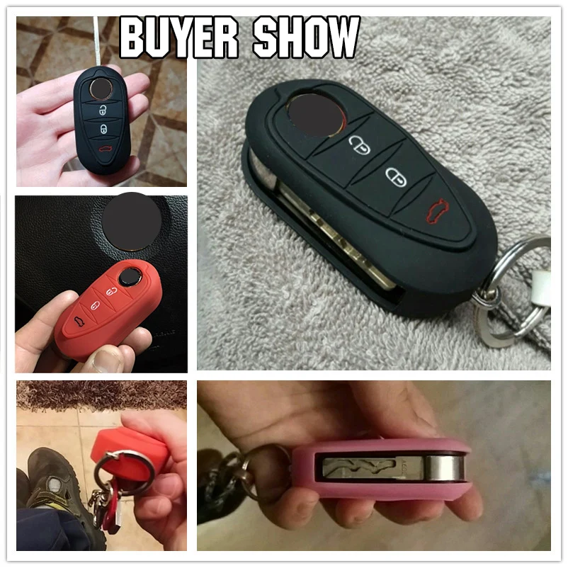 

Silicone Remote Key Cover Case Fob Fit For Alfa Romeo Mito Giulietta 159 Gta Gtv Brera 4c Shell Styling Rubber Holder Protector