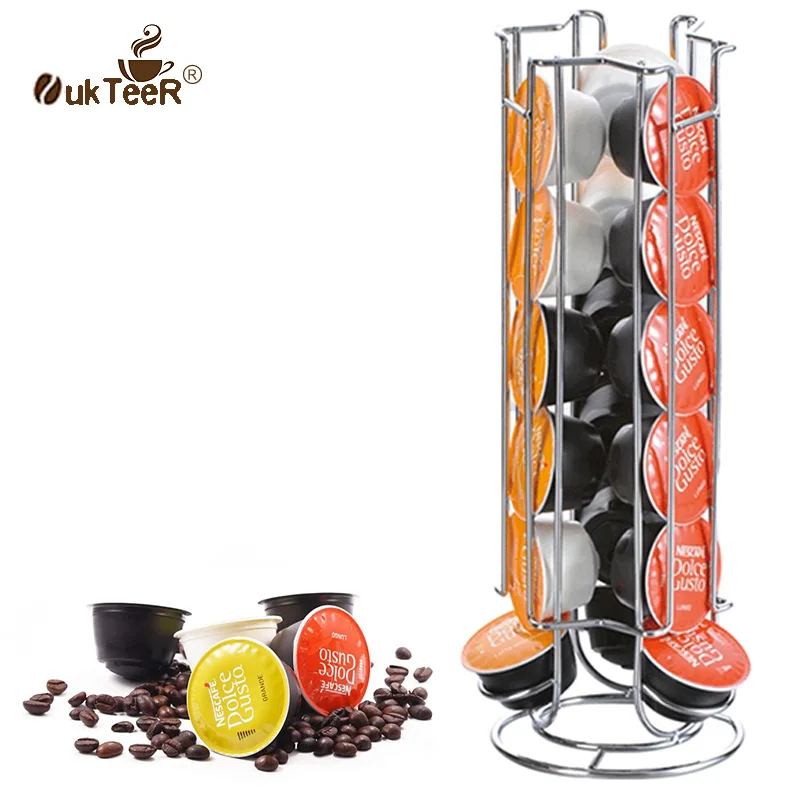 Coffee Pods Holder Высокое качество металлический кофе держатель железо хром покрытие стенд хранение кофейных капсул стойки для 18 шт. dolcegusto капсулы - Цвет: Coffee Pods Holder
