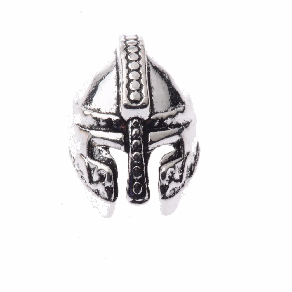 Оптовая продажа 20 шт./лот серебряные золотые римские бусины воин Гладиатор шлем