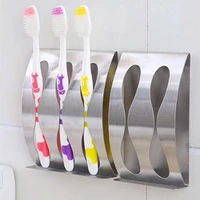 bathroom stainless steel toothbrush rack wall mount toothbrushes holder self adhesive toothbrush organizer stand holders