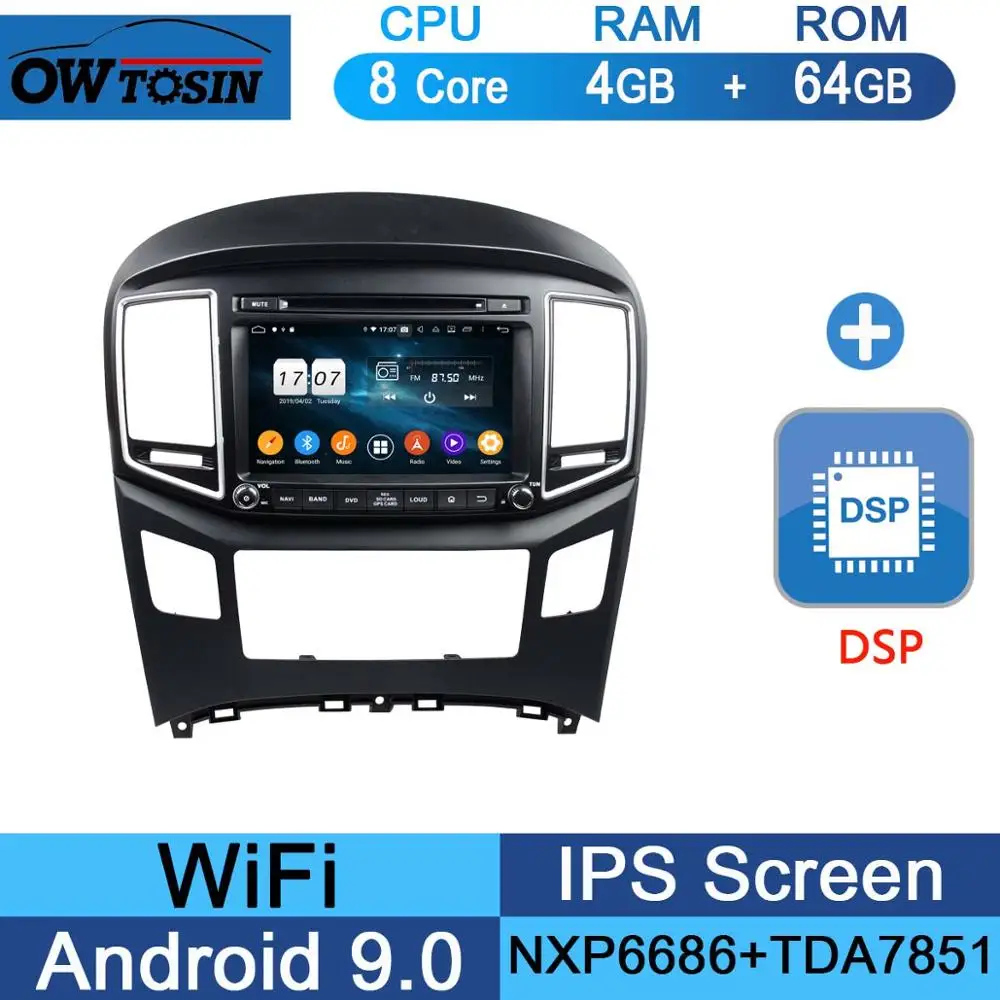 64G DSP " ips 1920*1080 8 ядерный 4 Гб+ 64 Гб rom Android 9,0 автомобильный dvd-плеер для hyundai H1 Grand Starex DSP радио gps Parrot BT - Цвет: 64G DSP