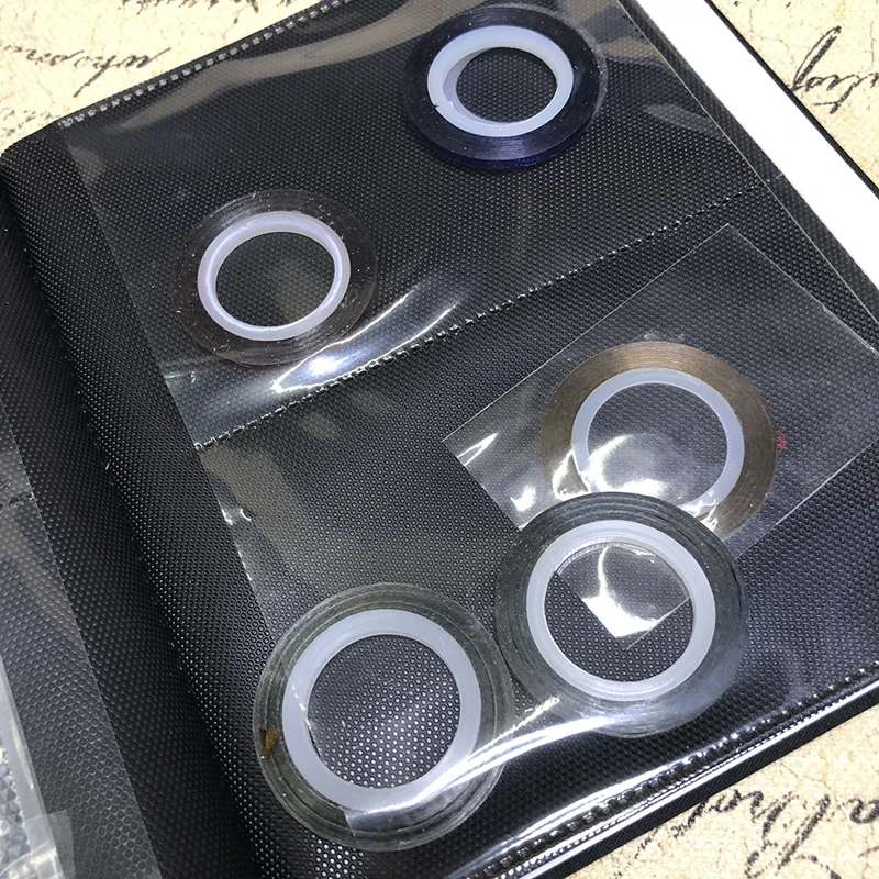 Черная наклейка для ногтей инструмент сбора альбомов 120 шт. держатель хранения