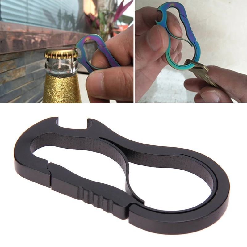 

1 шт., многофункциональные инструменты для выживания на открытом воздухе, карабин, брелок для ключей, открывалка для бутылок, кепка для кемпи...