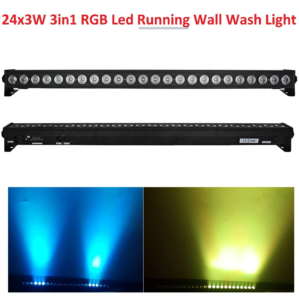 Горячая Распродажа 2019 светодиодный настенный светильник омывающего 24X3W RGB 3in1