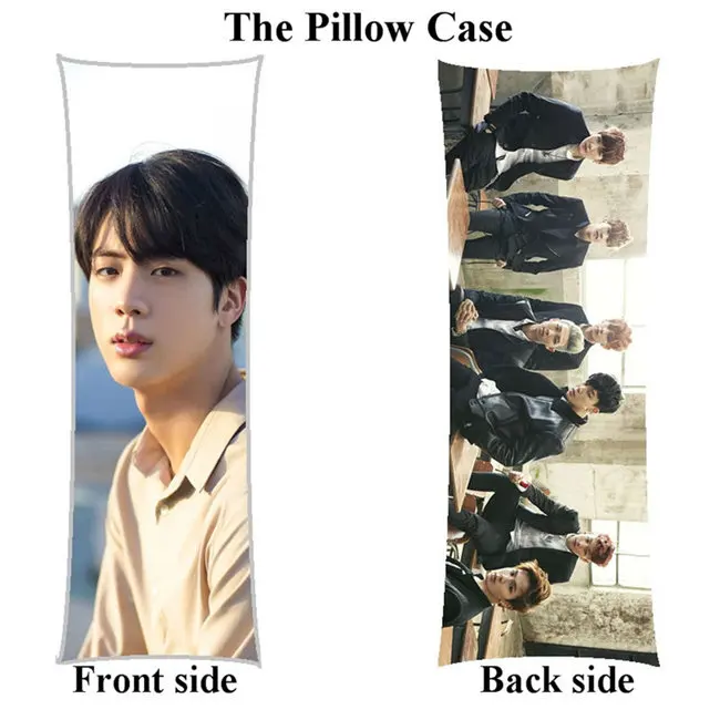 pillowcase Bangtan чехол для подушки для мальчиков Jin JungKook домашний длинный Чехол для подушки на заказ на день рождения - Цвет: pillowcase
