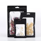 Многоразовые Упаковочные пакеты, плоский замок на молнии, 50 шт., с отверстием для подвешивания, матовые, черные, из алюминиевой фольги, с застежкой-молнией, пластиковые пакеты различных размеров