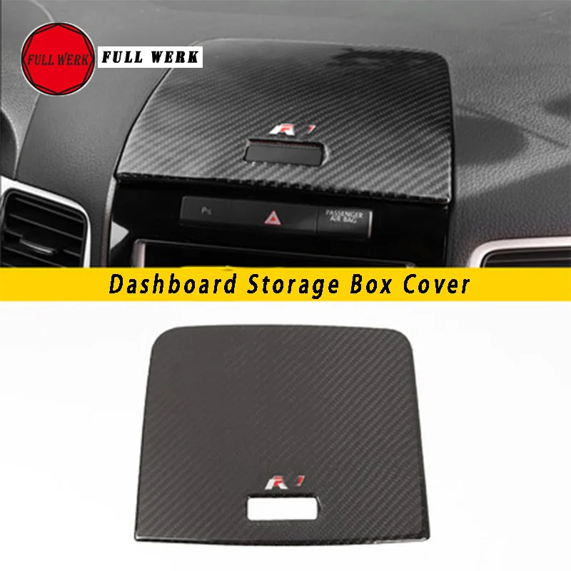 Dashboard Storage Bo Carbon Fiber Decal Car Center Control Panel Trim Decoration Cover Sticker for VW Touareg 2011-17 Interior Mouldings Accessories - Название цвета: Dashboard Storage Bo