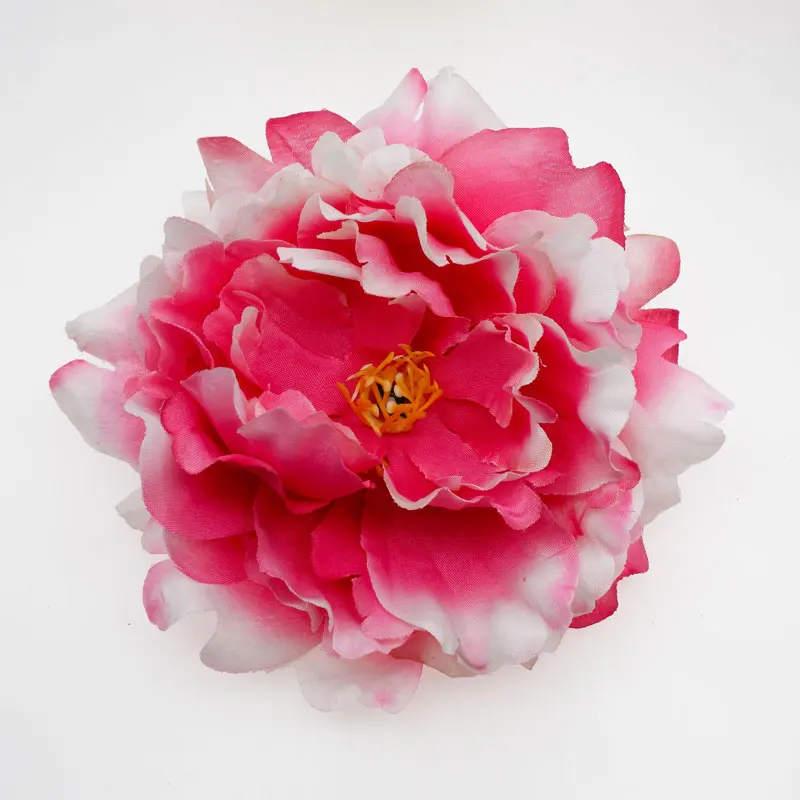 rose 5 шт. 12,8 см шелковые пионы, цветочные головки, искусственные цветы для свадьбы, искусственные пионы, цветочные лепестки для украшения, ремесло, цветок на стену - Цвет: rose
