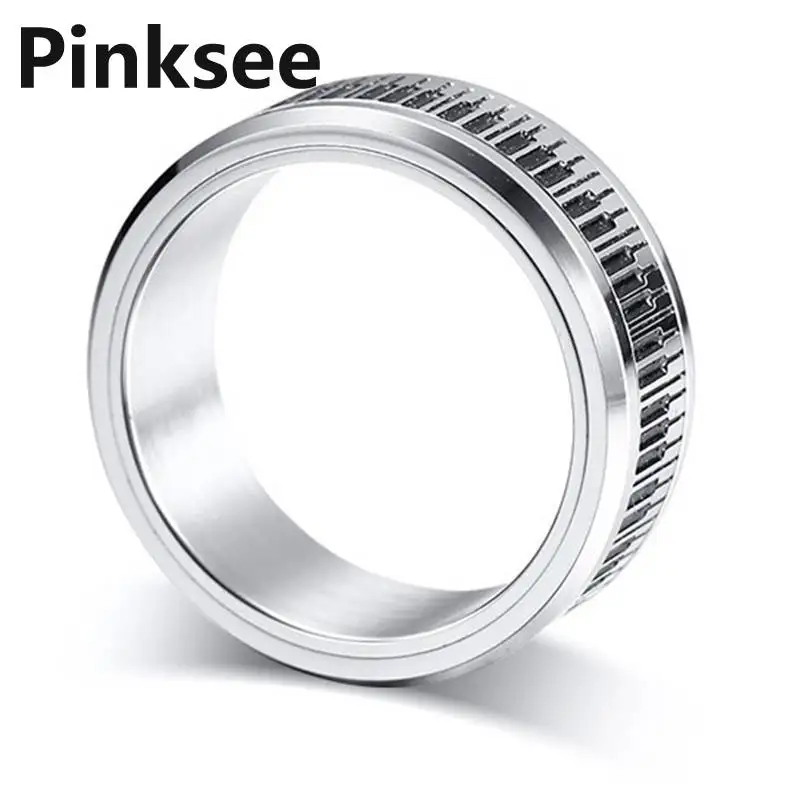 2020 мужское кольцо для музыкального пианино с клавиатурой из нержавеющей стали