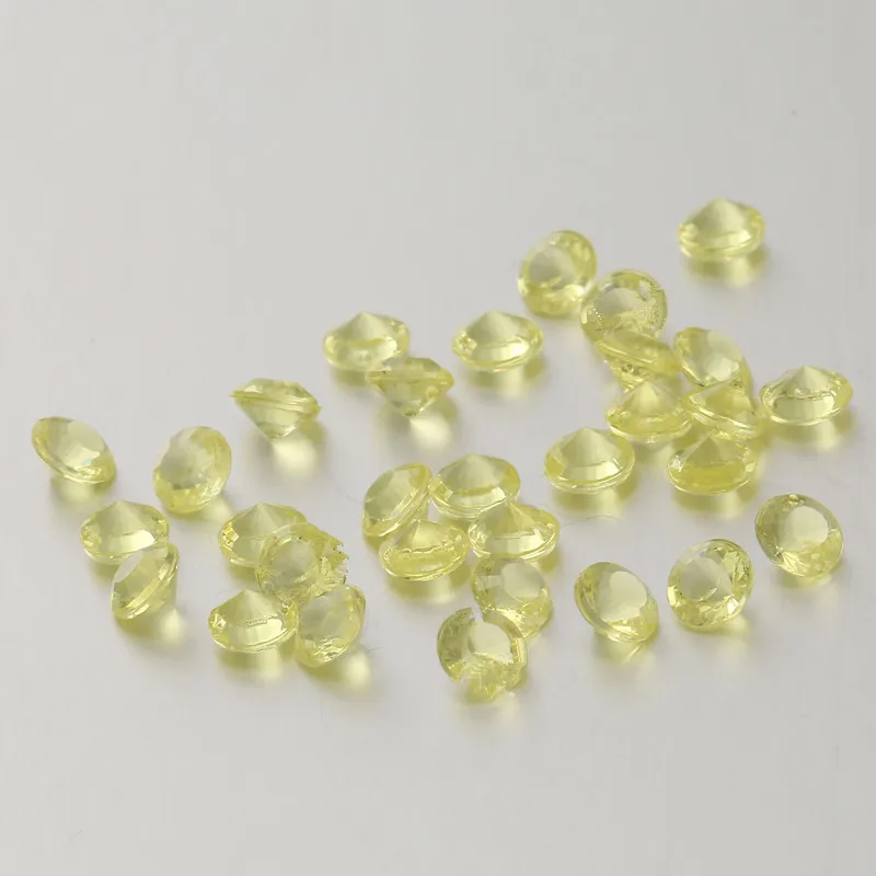 

10000 5000 2000 Light Yellow 4.5MM Diamond Crystal Confetti Cnfetti Diamond Table Confetti Wedding Decoration