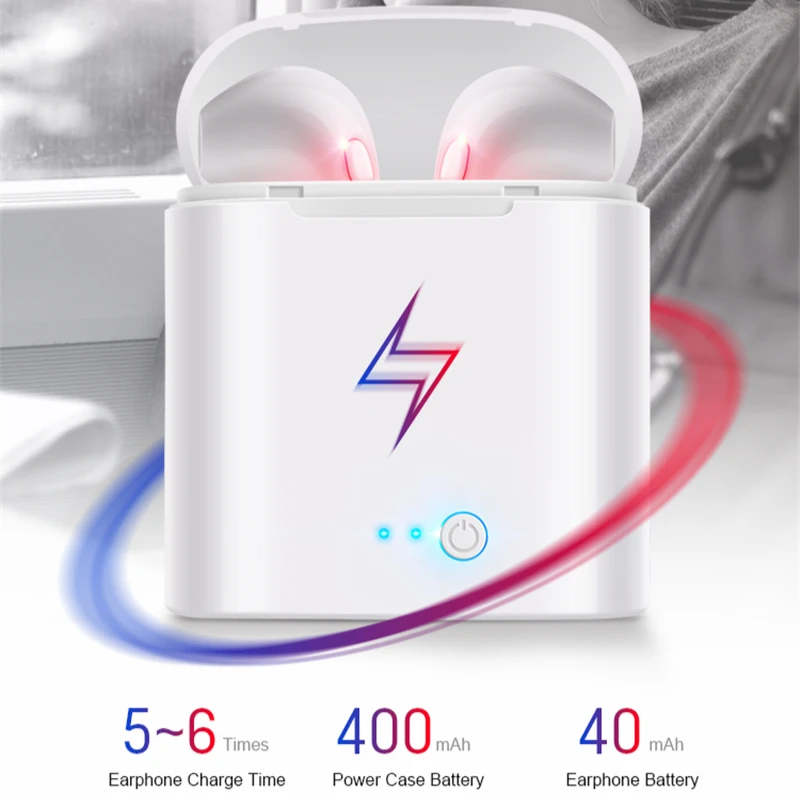 I7 mimi TWS беспроводные Bluetooth наушники стерео спортивная Гарнитура с микрофоном 350