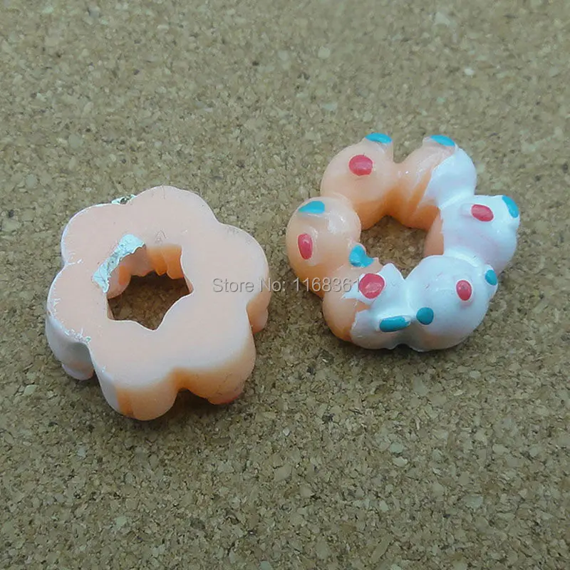 1pcs/lot resin flat back orange candy doughnut 15mm Cabochons Jewelry Fit Mobile Phone Hairpin Headwear DIY Accessories B106-11 | Дом и сад
