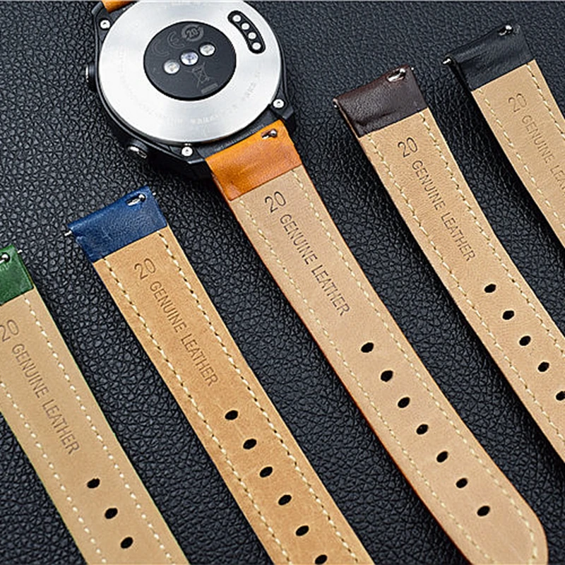 Ремешок из натуральной кожи для Samsung S3 Classic Froniter Gear S2 спортивный браслет Huawei Watch 2