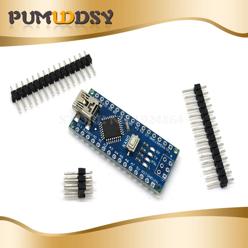 1 шт. USB CH340 Nano 3,0 позолоченная ATmega328P плата контроллера, совместимая с Nano CH340 USB драйвер Nano V3.0 ATmega328P