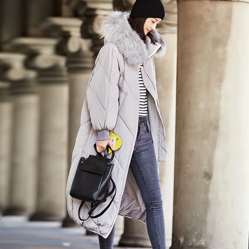 Модная теплая водонепроницаемая куртка с меховым воротником и капюшоном на