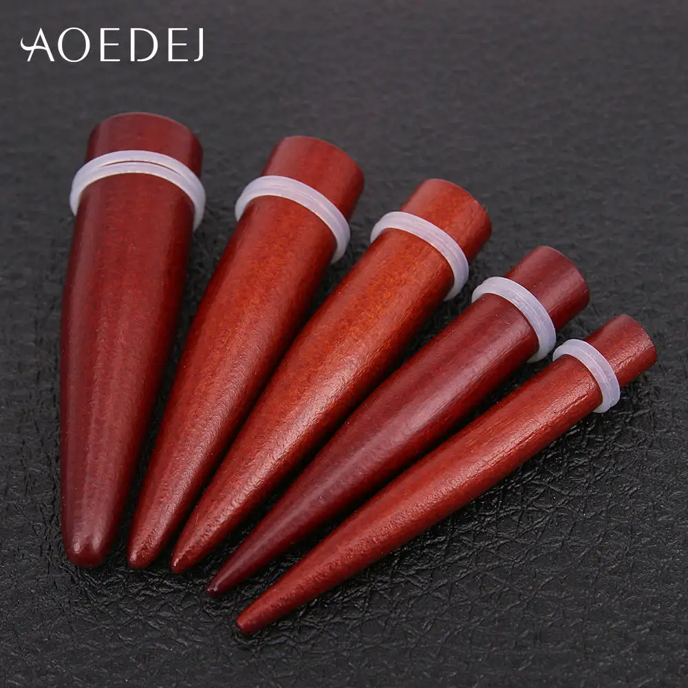 AOEDEJ 8 16 мм конусные туннели затычки для ушей Деревянные ювелирные изделия Шипы