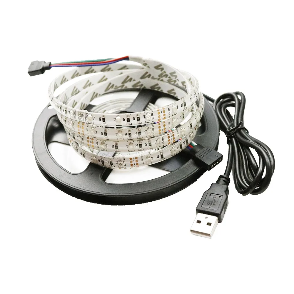 

Водонепроницаемая светодиодная лента 3528 SMD с USB, 5 В, 60 светодиодов/м