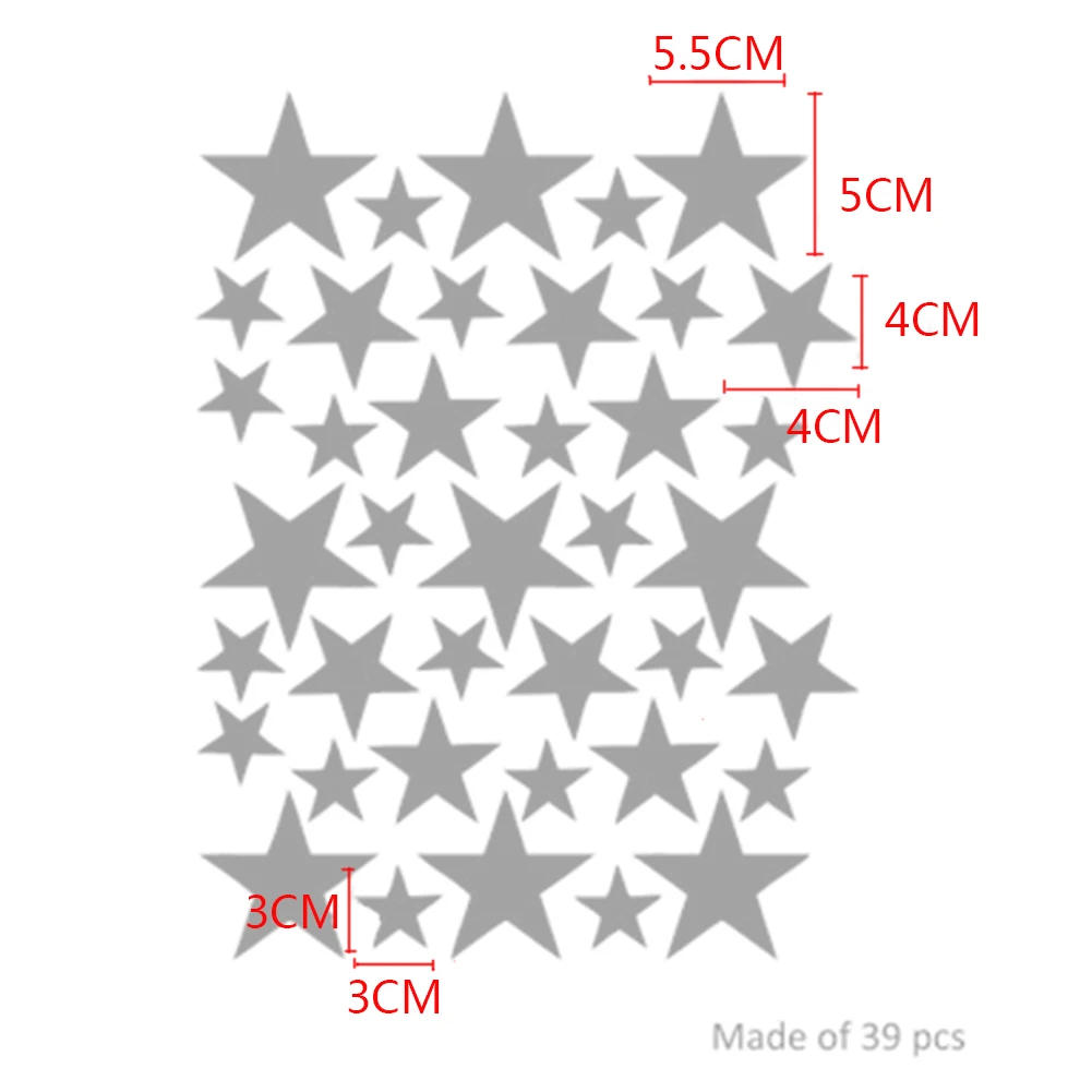 39 шт./пакет смешанный размер съемные звезды наклейки на стену s DIY креативные