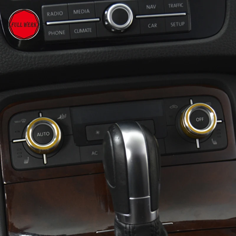 Ручка автомобильного кондиционера из алюминиевого сплава 2 шт. для VW Volkswagen Touareg 2011