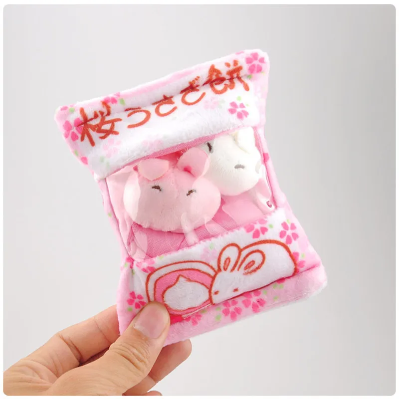 Сумка для курицы кролика пудинга плюшевые игрушки брелка Kawaii желтая курица