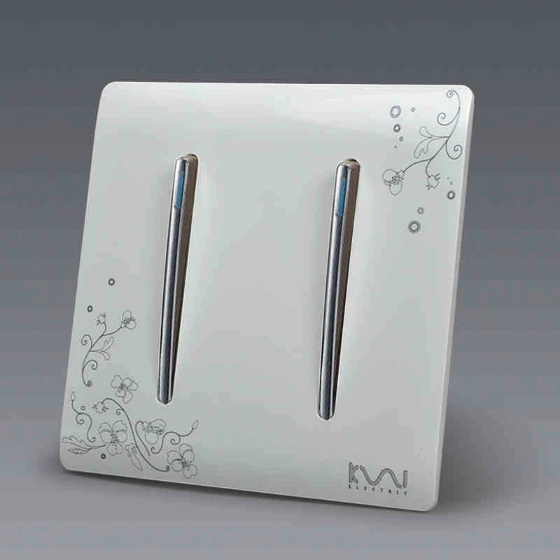 COSWALL модный настенный выключатель 2 клавиши направления цвет слоновой кости