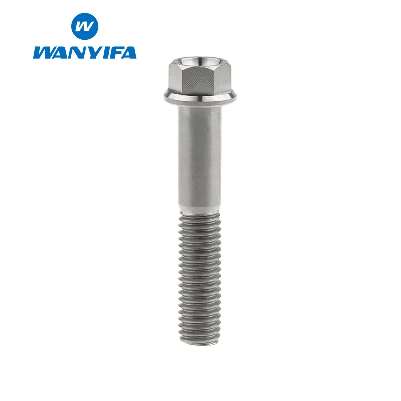 M8x45 Titanium Wanyifa M8x15 20 25 30 35, 40 45 50 55 60 65 мм с коротким фланцем Головкой Винт С Титановым болтом для велосипедного тормоза Титан Радуга Цвет - Цвет: M8x45 Titanium